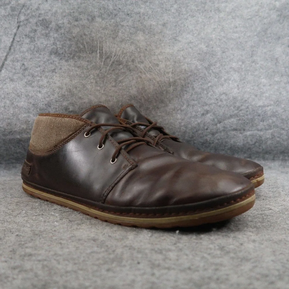 Teva Shoes Mens 14 Chukka Sneaker Boot Casual Cedar Canyon Leather Lace Up Brown